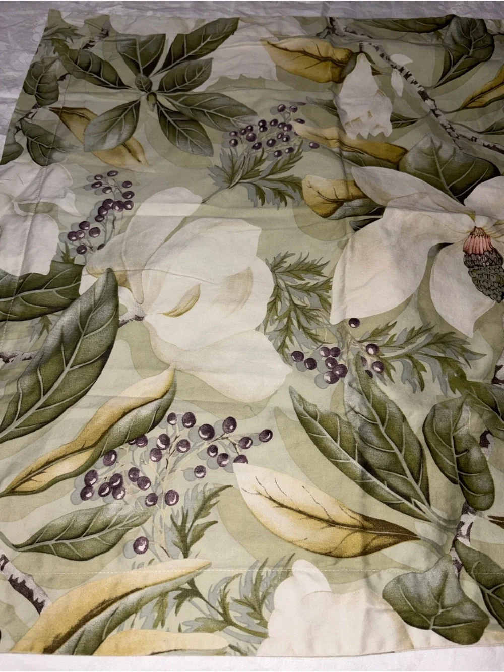 RARE like new Pottery Barn Magnolia Pillow euro sham cover 29” x 29”